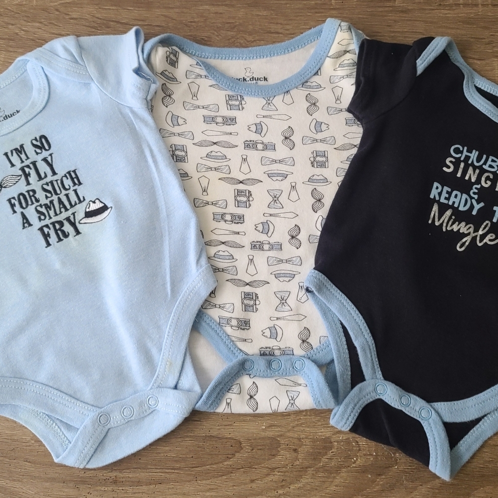 Duck Duck Goose 3 Pack Short Sleeve Bodysuit